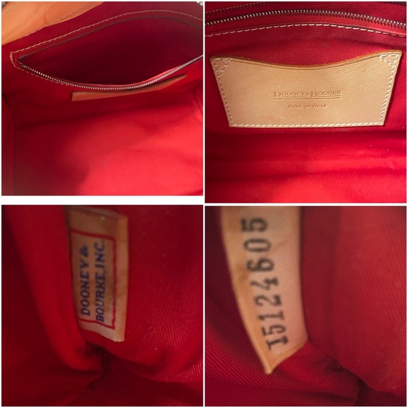 Vintage Dooney & Bourke Peach Medium Side Pocket Satchel Hand Bag Made In Italy - Picture 3 of 15